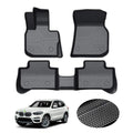 KUST Floor Mats for 2018-2024 BMW X3 G01 Accessories All Weather Floor Mat Custom Fit Floor Liners 2 Row Seat Liner Set 3PCS Bla