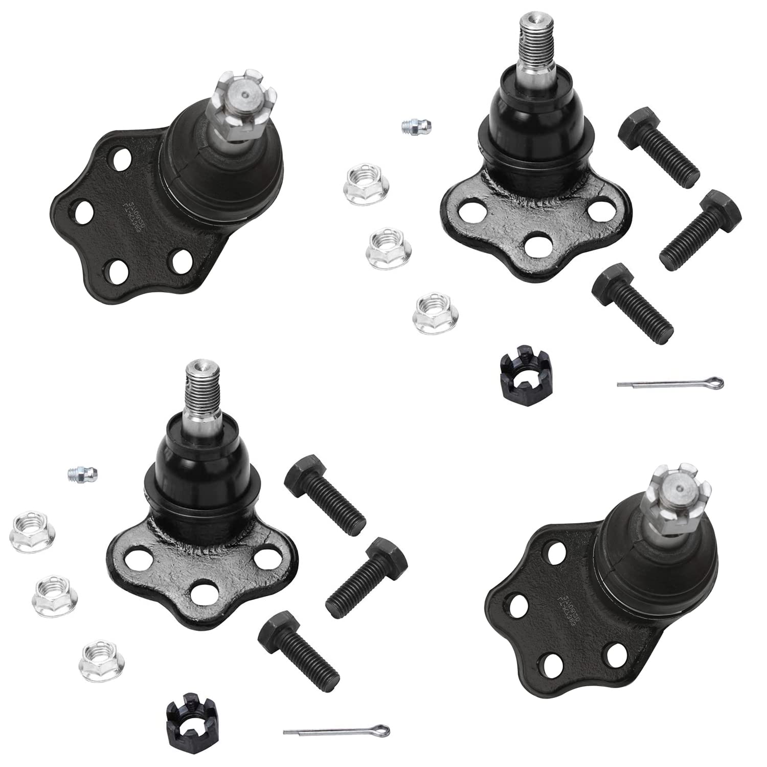 Detroit Axle - 2WD Front Ball Joints for 2000-2003 Dodge Durango 2000-2004 Dakota, 4 Upper and Lower Ball Joints 2001 2002 Repla