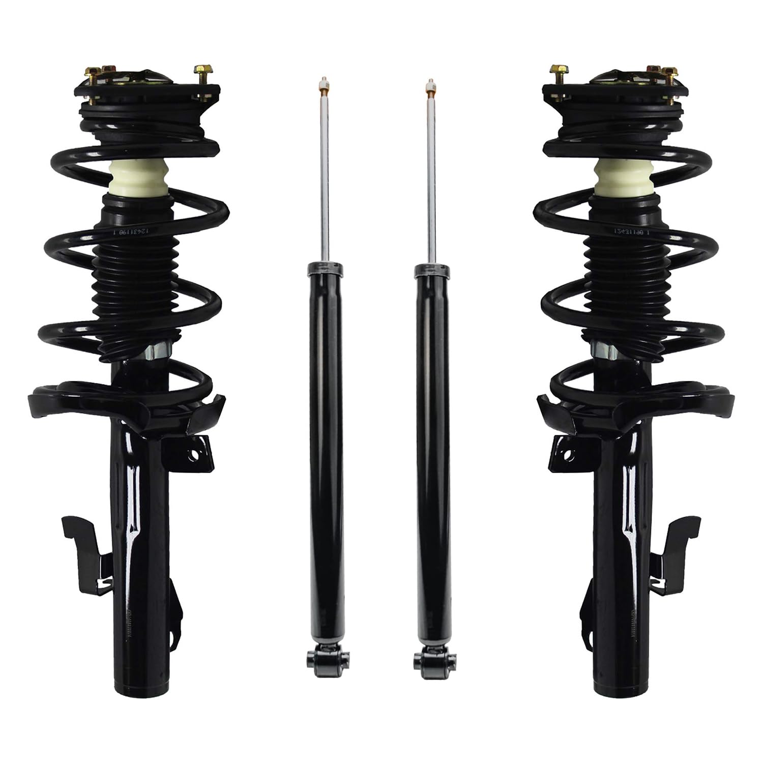 Detroit Axle - Struts Shocks for Mazda 2004-2009 3, 2006-2010 5 Complete 2 Front Ready Struts with Coil Spring Assembly 2 Rear S