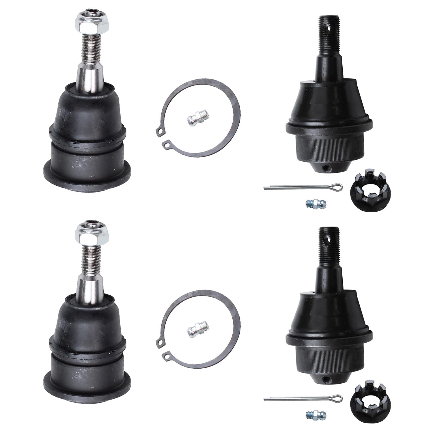 Detroit Axle - 4 Front Ball Joints for Chevy GMC Silverado Sierra Avalanche Suburban Yukon XL 2500 3500 HD Hummer H2 Upper and L