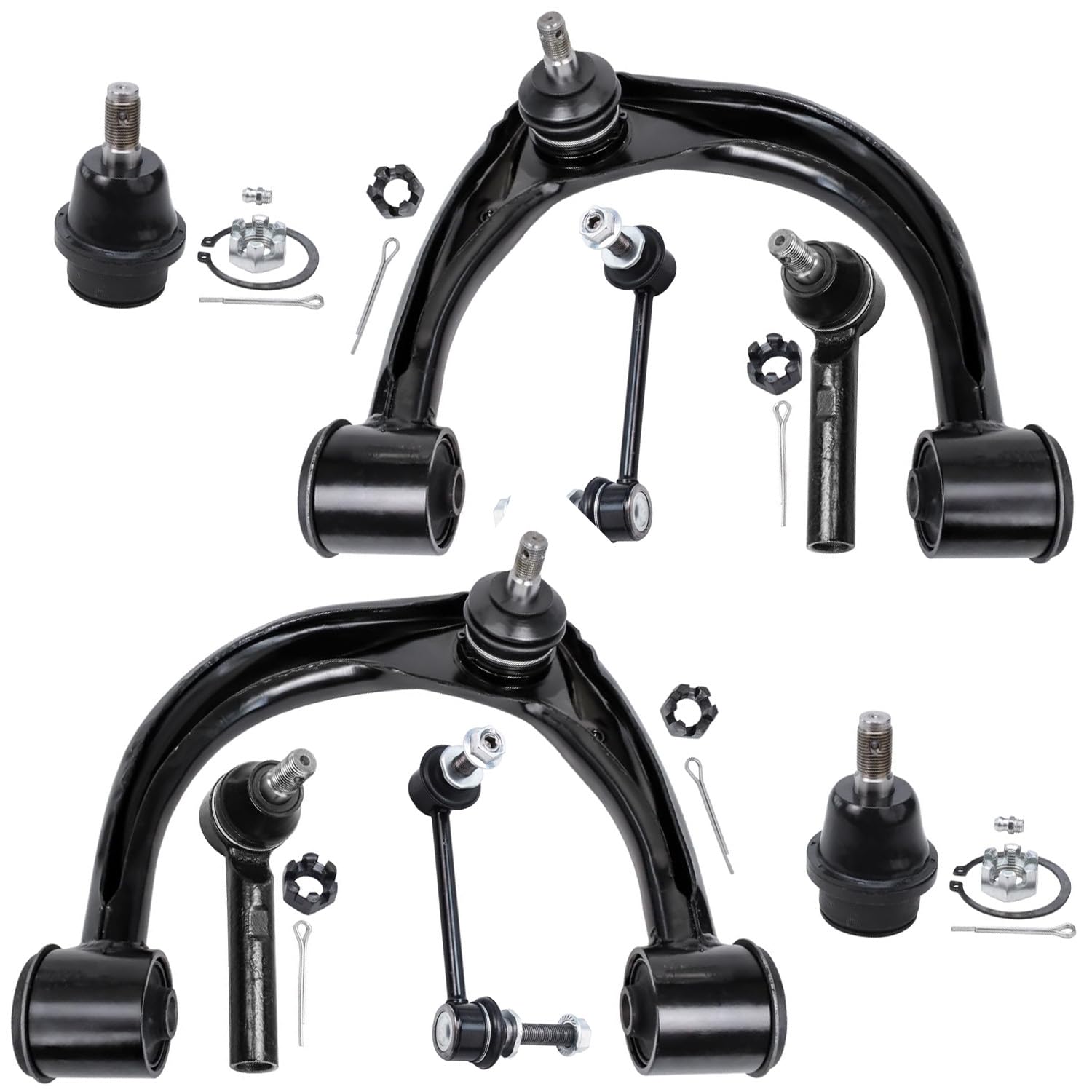 Detroit Axle - Front Control Arms Kit for 2003-2009 Toyota 4Runner FJ Cruiser Lexus GX470, 2 Upper Control Arms 2 Lower Ball Joi