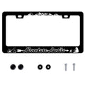 Adventure Awaits License Plate Frame Mountains Stainless Steel License Plate Frame Auto Parts Decoration with Screws License Pla