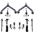 Detroit Axle - Front End 12pc Suspension Kit for 2004-2009 Dodge Durango Chrysler Aspen 2005 2006 2007 2008, 2 Upper Control Arm