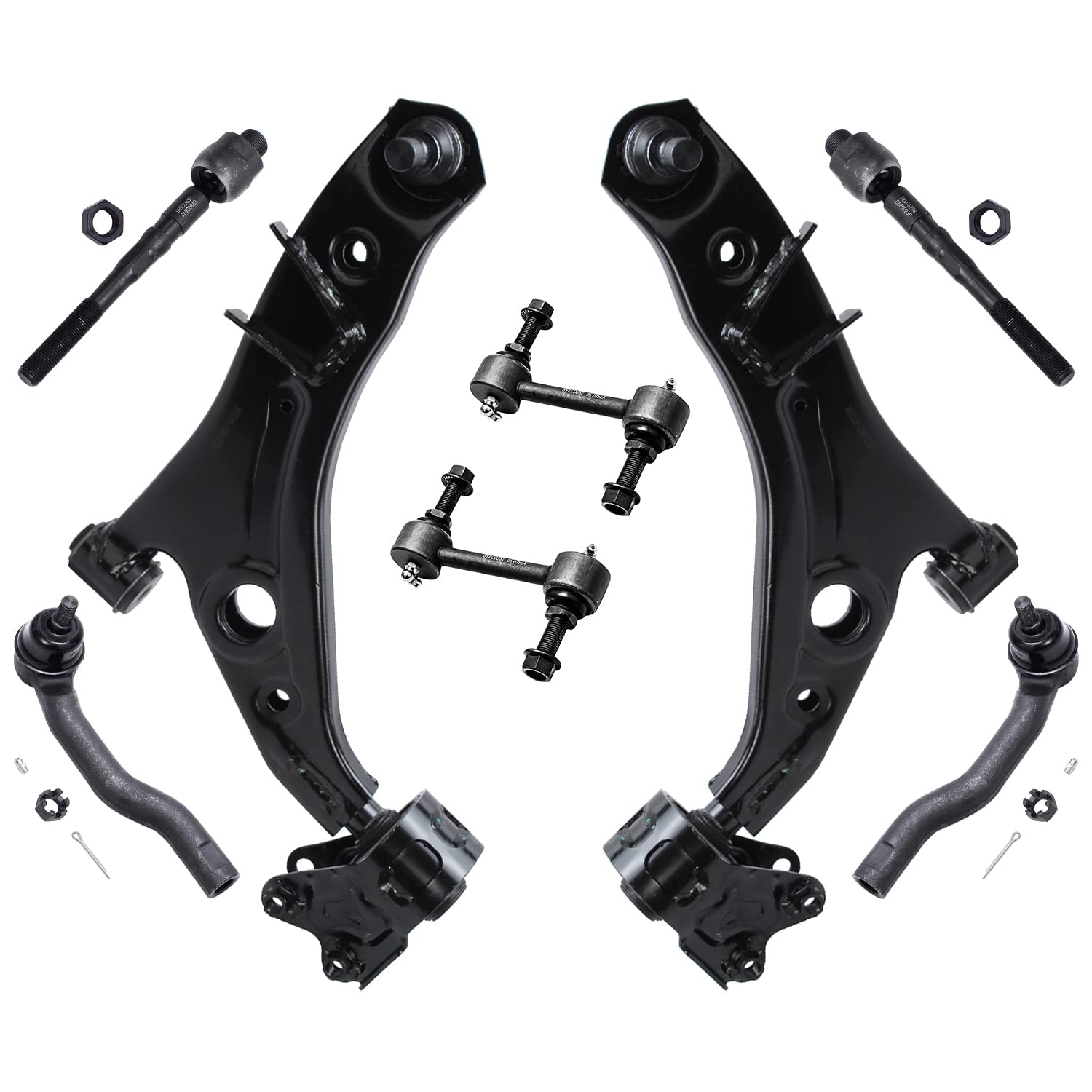 Detroit Axle - Front 8pc Suspension Kit for 07-14 Ford Edge Lincoln 07-15 MKX 2007 2008 2009 2010 2011 2012 2013 2014, 2 Lower C