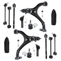 Detroit Axle - 14pc Front End Kit for 2005-2010 Jeep Grand Cherokee Commander, Lower Control Arms Tie Rods Upper Ball Joints Boo
