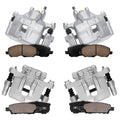 Detroit Axle - Front & Rear Brake Calipers w/Bracket + Brake Pads w/Hardware Kit Replacement for Dodge Avenger Jeep Compass Patr
