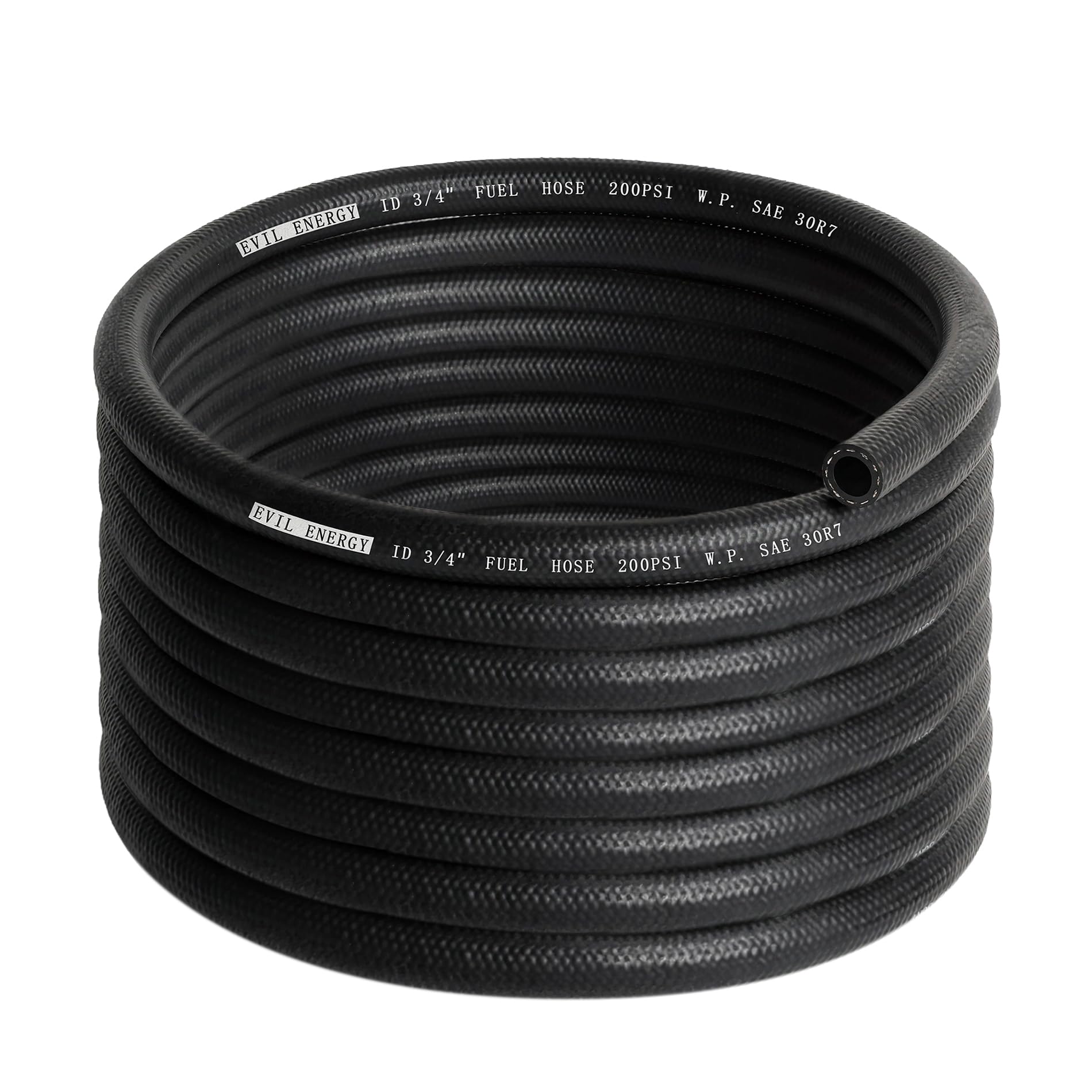 EVIL ENERGY 3/4 Fuel Hose Line Push Lock SAE 30R7 NBR 20FT 200PSI