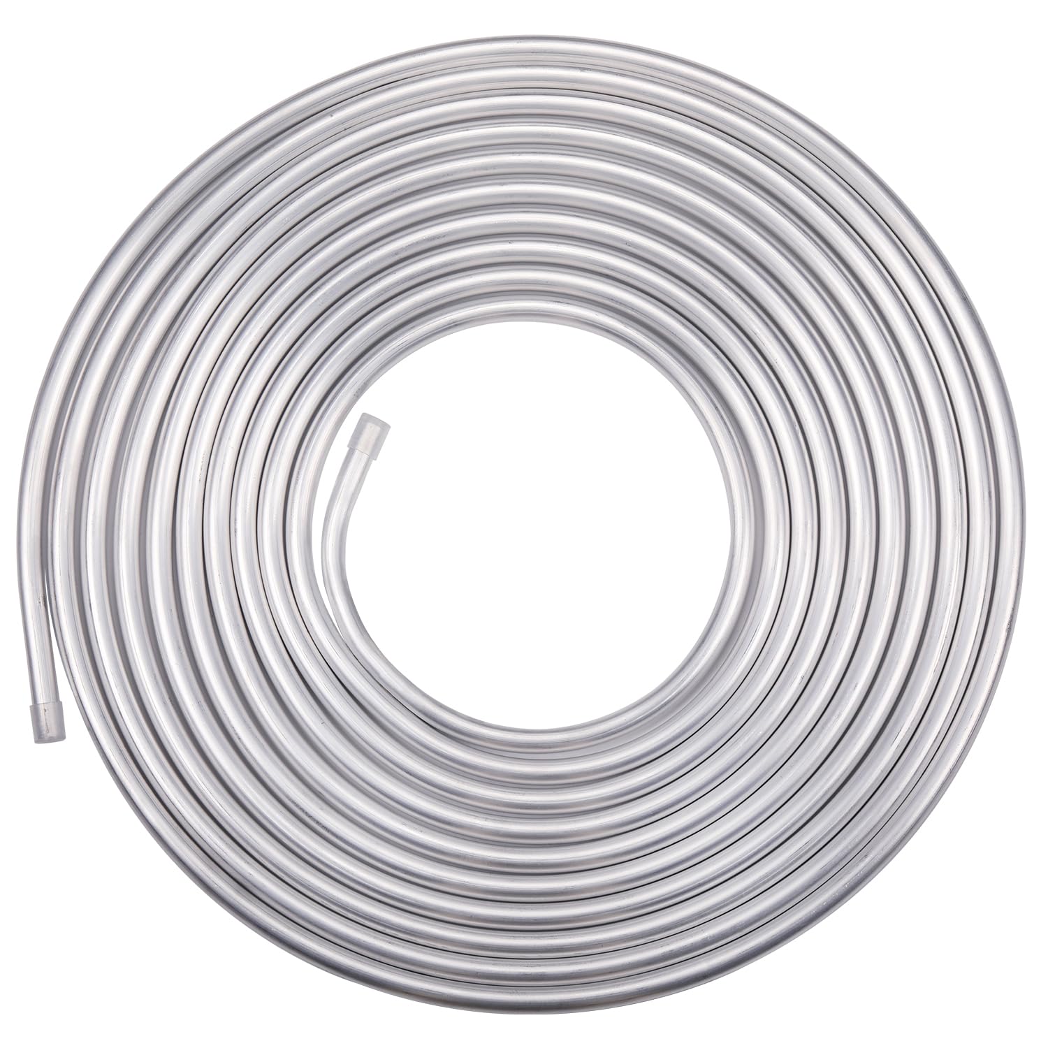 Podavelle 3/8 OD Aluminum Hard Fuel Line Hardline Tube Tubing Coil 25 Feet Roll