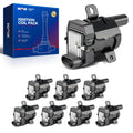 KAX Set of 4 UF716 Ignition Coil Pack & Iridium Spark Plugs w/Magnetic Socket for 2014-2020 Quattro Seris-A3 A4 A5 A6 TT TTS/A3