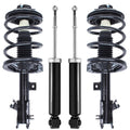 Detroit Axle - 4pc Struts Shocks Kit for 04-09 Nissan Quest, 2 Front Struts w/Coil Spring 2 Rear Shock Absorbers Assembly 2004 2