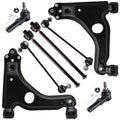 Detroit Axle - 8pc Front End Control Arms Kit for Saturn L100 L200 L300, LS LW Series, 2 Lower Control Arms 4 Tie Rod Ends 2 Swa