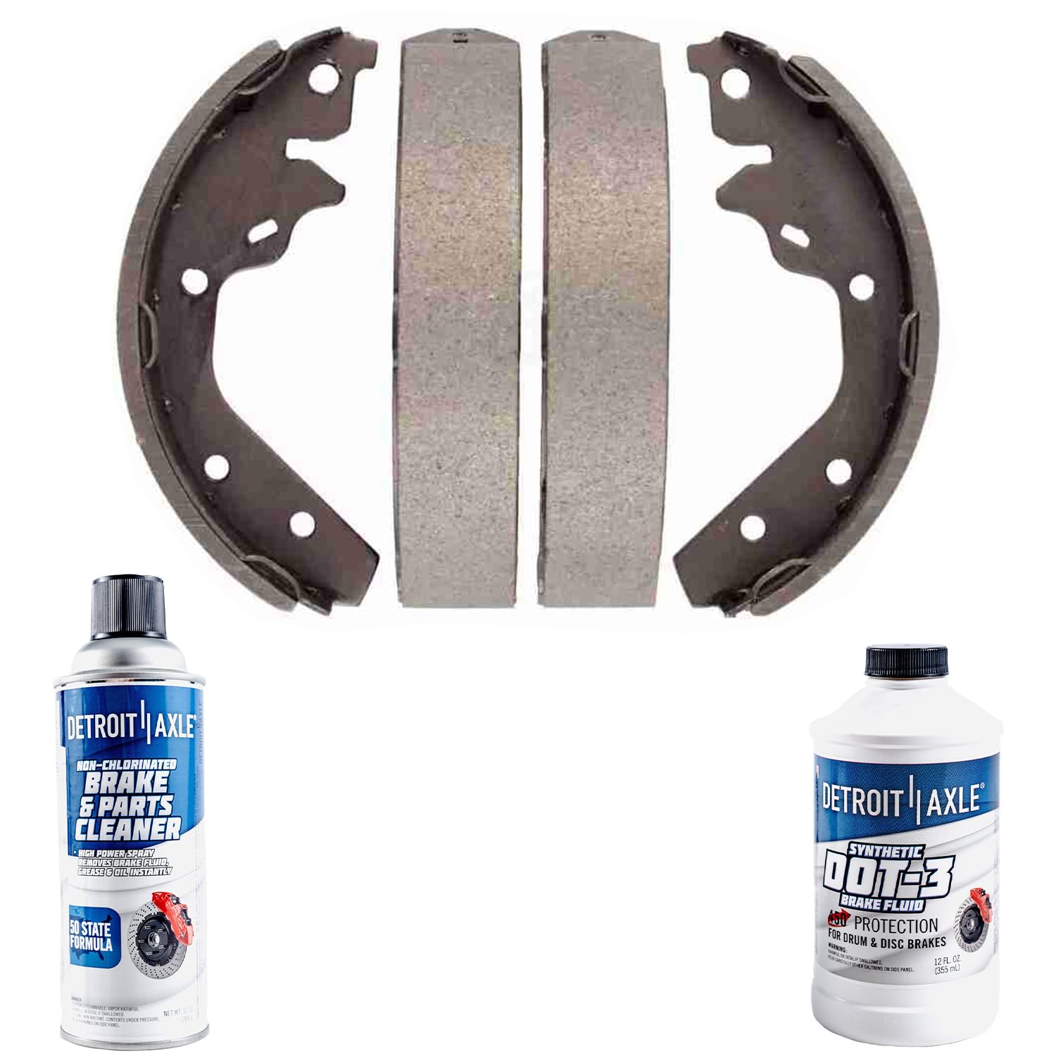 Detroit Axle - Rear Brake Shoe for Dodge Charge Chrysler Town & Country LeBaron Plymouth Neon Horizon, Semi-Metallic Brake Shoes