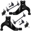 Detroit Axle - 8pc Front End Kit for 96-04 Nissan Pathfinder, 97-03 Infiniti QX4, Lower Control Arms Outer Tie Rod Ends Sway Bar