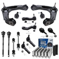 Detroit Axle - 4WD Front End Kit for Silverado Suburban Sierra 2500 3500 HD GMC Chevy, Upper Control Arms Tie Rods Sway Bars Low