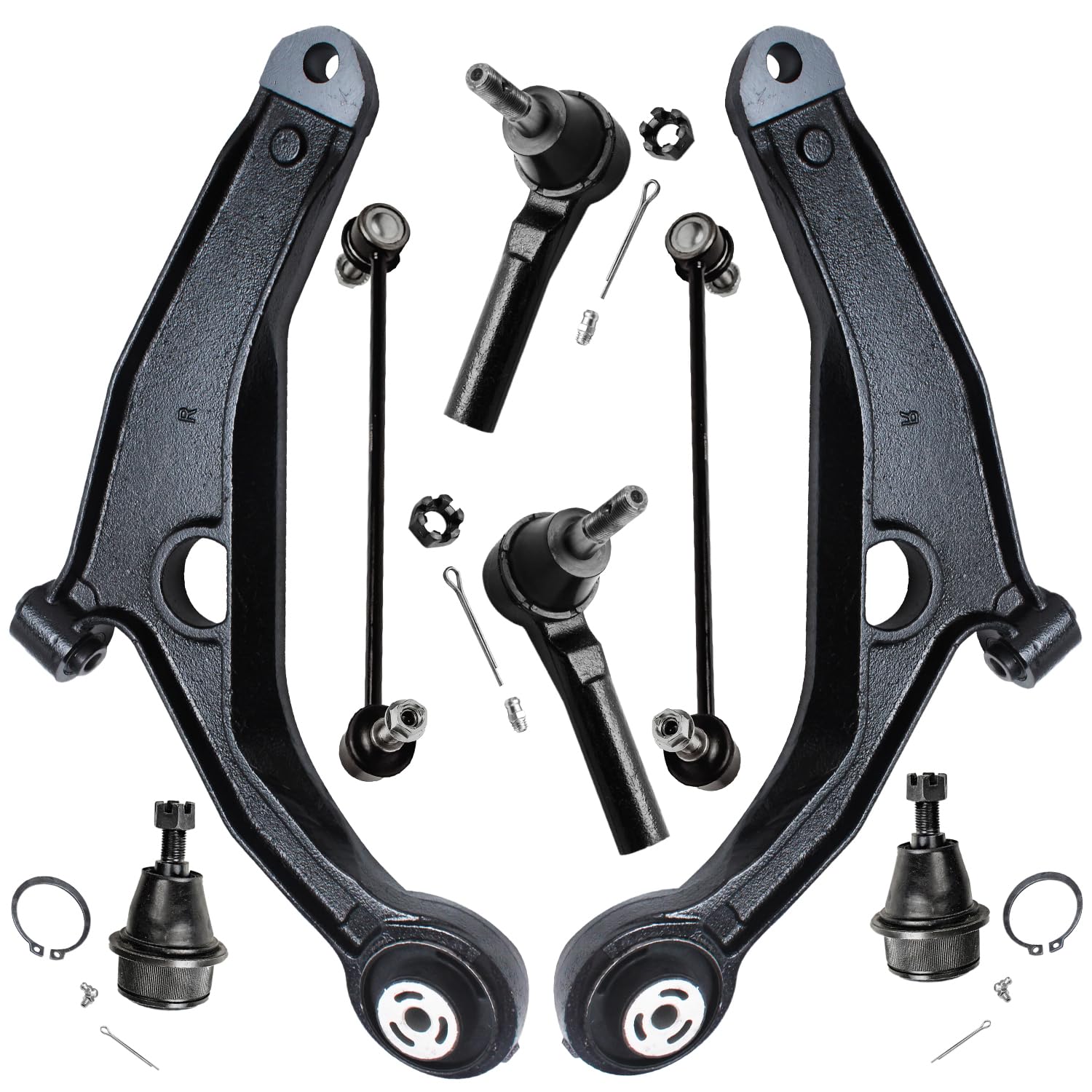 Detroit Axle - 8pc Front End Suspension Kit for 2011-2014 Chrysler 200 2007-2010 Sebring 2008-2014 Dodge Avenger 2 Lower Control