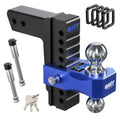 Orion Motor Tech Adjustable Trailer Hitch, Fits 2.5 in Receiver 8 in Drop & Rise Hitch, 8000-18500 GTW, Heavy Duty Aluminum Tow