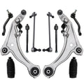 Detroit Axle - 10pc Front End Control Arms Kit for 09-14 Nissan Maxima, 2 Lower Control Arms w/Ball Joint 4 Outer Tie Rods 2 Swa