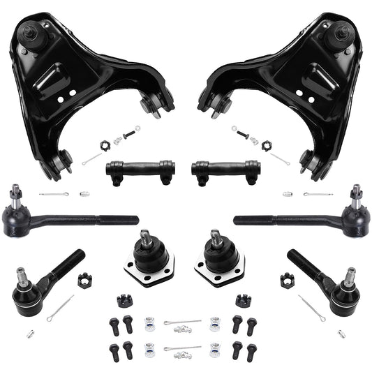 Detroit Axle - 10pc Front End Kit for Chevy Blazer S10 GMC Jimmy Sonoma Isuzu Hombre Olds Bravada 2 Upper Control Arms w/Ball Jo