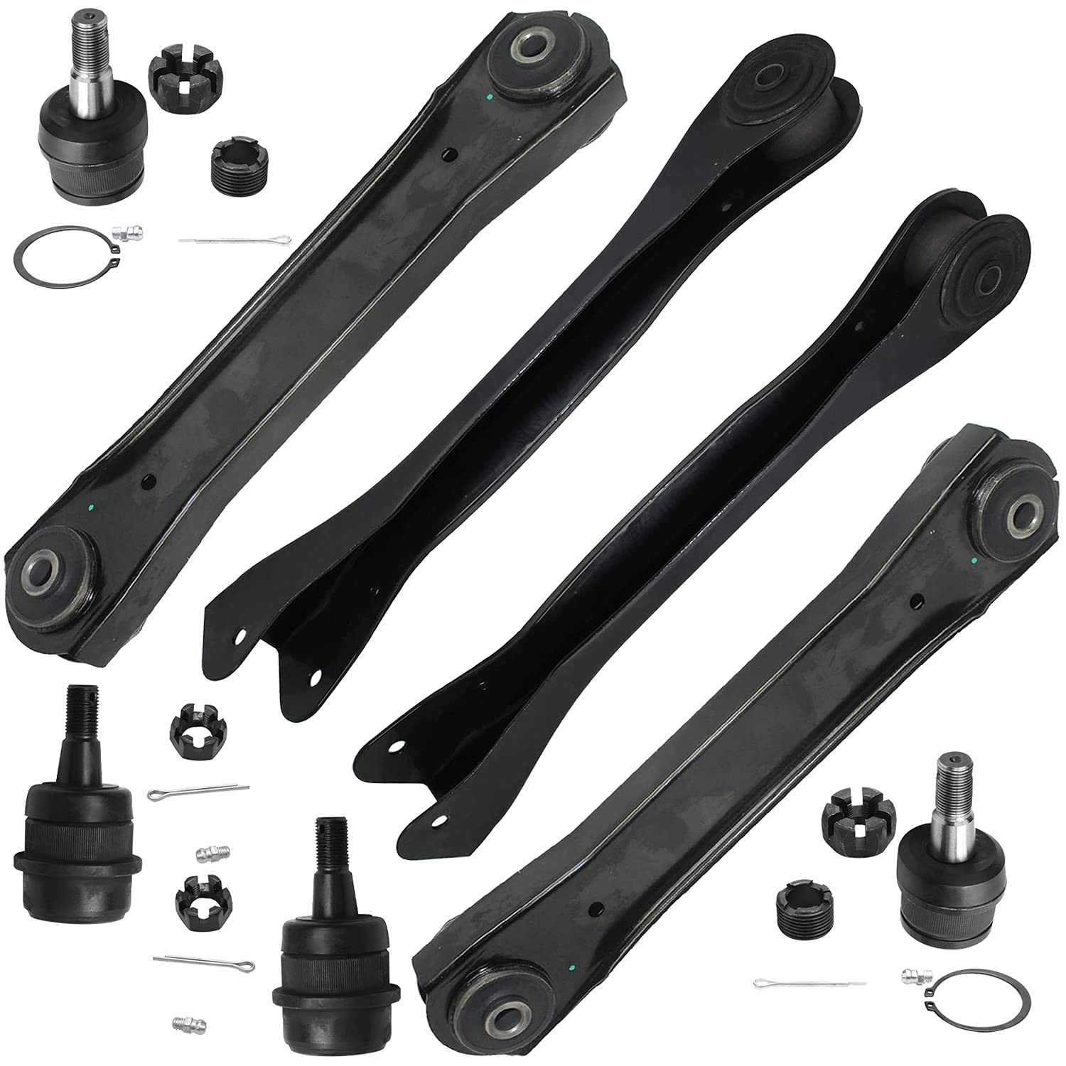 Detroit Axle - 8pc Front End Control Arms Kit for Jeep 1991-1999 Cherokee, 1991-1992 Comanche, 4 Upper & Lower Control Arms 4 Up