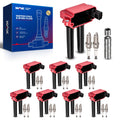 KAX 8Pcs Ignition Coils and 16Pcs Iridium Spark Plugs w/Tool Kit for 5.7 Hemi Dodge Ram 1500, Chrysler 300, Challenger Charger D