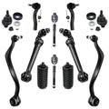 Detroit Axle - 12pc Front End Kit for 2007-2012 Ford Fusion Lincoln MKZ, 2007-2009 Mercury Milan, Lower Forward & Rearward Contr