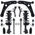 Detroit Axle - 12pc Front End Suspension Kit for Toyota Echo 00-05, Struts w/Coil Spring Lower Control Arms w/Ball Joint Tie Rod