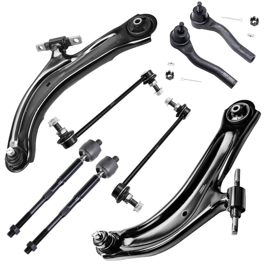 Detroit Axle - Front End 8pc Suspension Kit for Nissan 07-12 Sentra 2007 2008 2009 2010 2011 2012, 2 Lower Control Arms w/Ball J