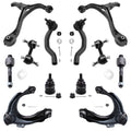 Detroit Axle - 12pc Front End Suspension Kit for Acura 04-08 TSX, 03-07 Honda Accord, Upper & Lower Control Arms Tie Rods Sway B