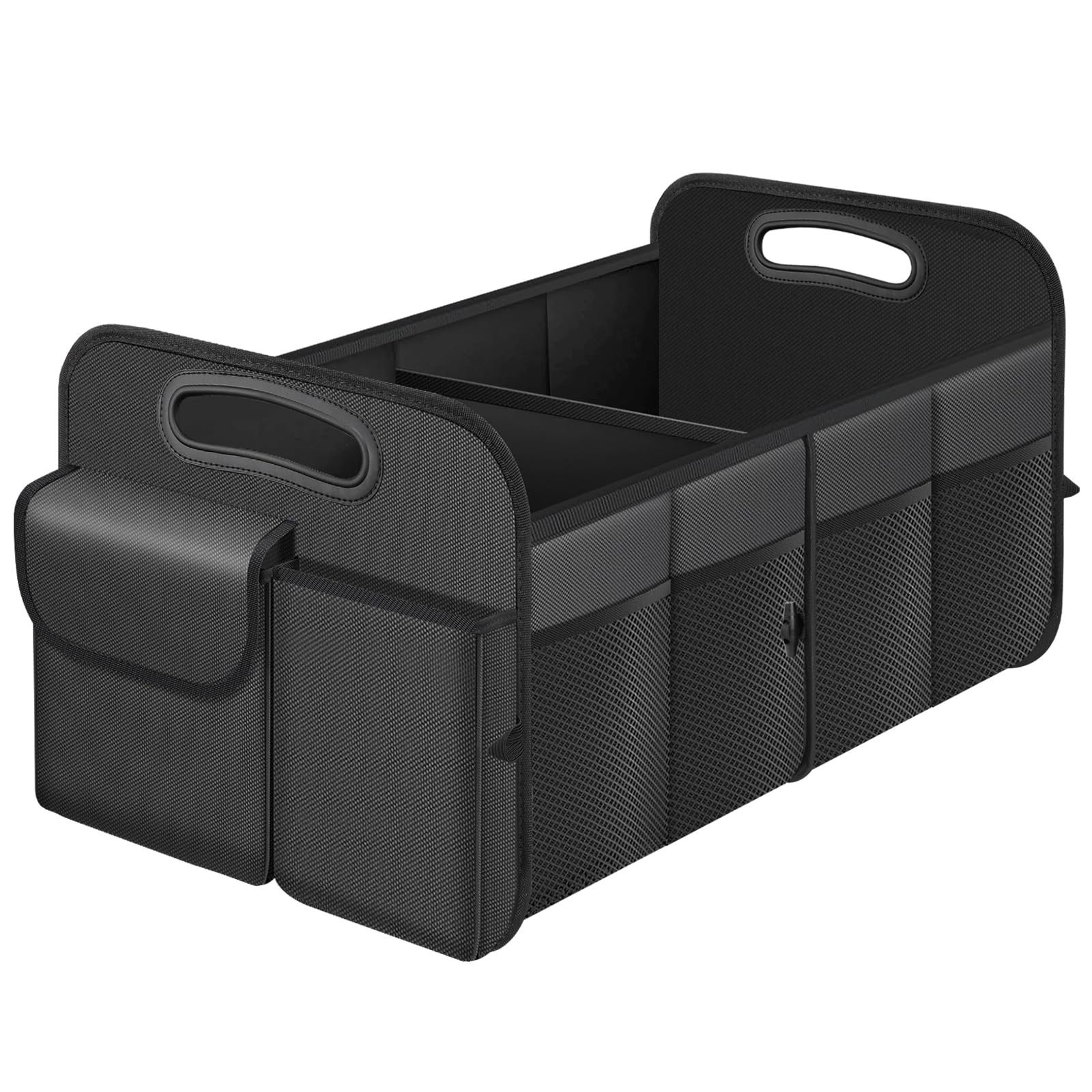 HABOPET Trunk Organizer, Collapsible Waterproof Multi-Compartment Trunk Organizer for SUVs & Sedans, Car Storage with Reinforced