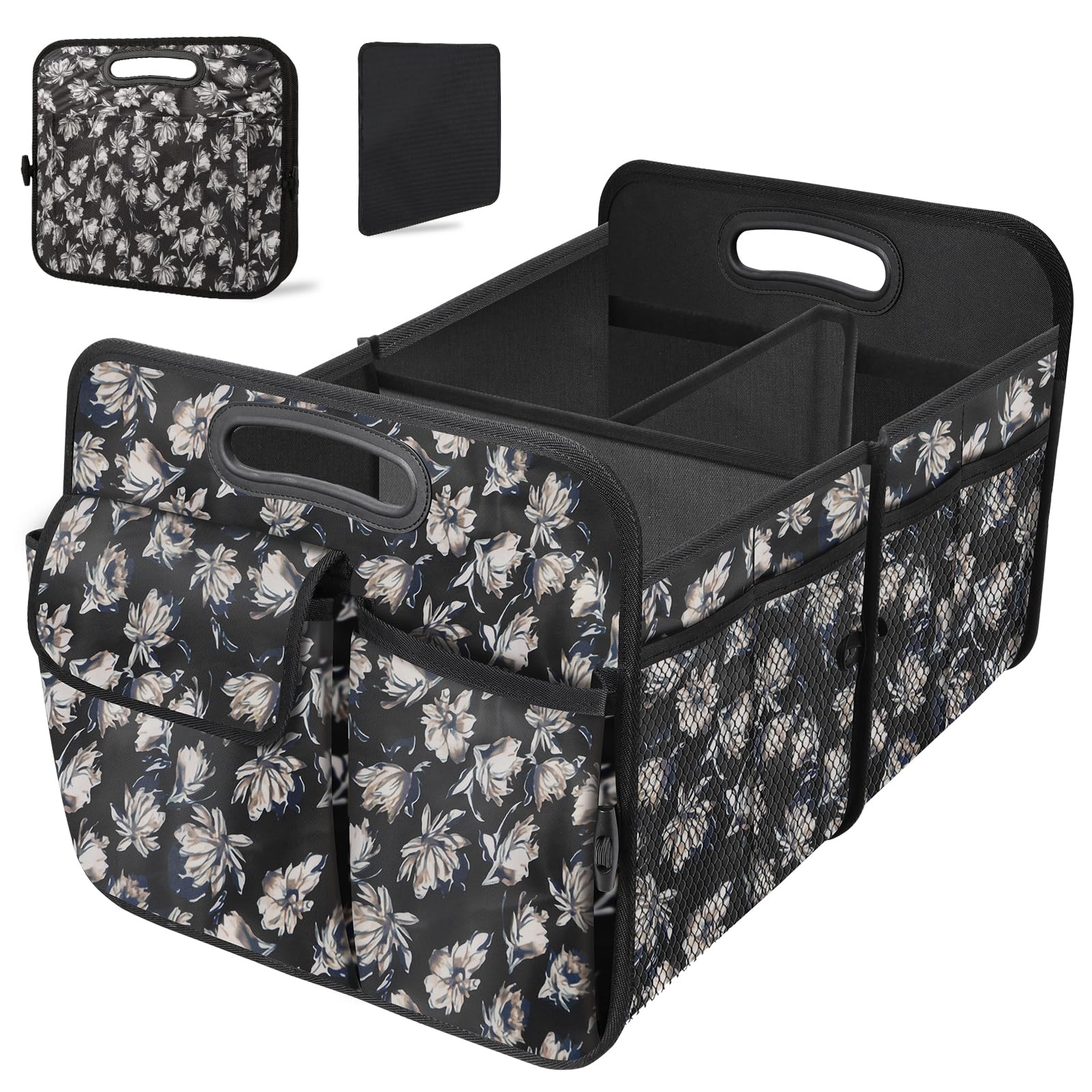 HABOPET Trunk Organizer, Collapsible Trunk Organizers and Storage, Car Accessories for Women and Men, Multi-Compartment Trunk St
