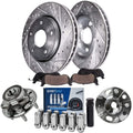 Detroit Axle - Front Wheel Bearing Hubs Brake Kit for Chevy Malibu Impala Equinox GMC Terrain Buick Regal LaCrosse 12.64 inch Br